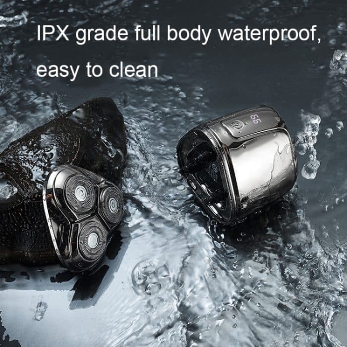 Mini-Magnetkopfrasierer, intelligenter Elektrorasierer mit LED-Anzeige, Gun-color, Orange, Black, Green – Bild 5