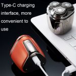 Mini-Magnetkopfrasierer, intelligenter Elektrorasierer mit LED-Anzeige, Gun-color, Orange, Black, Green – Bild 9