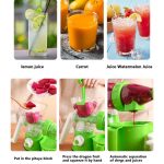 Hand-Entsafter, kleine tragbare Küchenmaschine, Saft- und Gemüsepresse, Blue, Green, Red – Bild 7