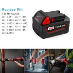 Für Milwaukee 48-11-1811 / 48-11-1815 / 48-11-1820 18V Power Lithium Batterie Elektrowerkzeug Zubehör, 3.0Ah, 4.0Ah, 5.0Ah, 6.0Ah, 9.0Ah – Bild 7
