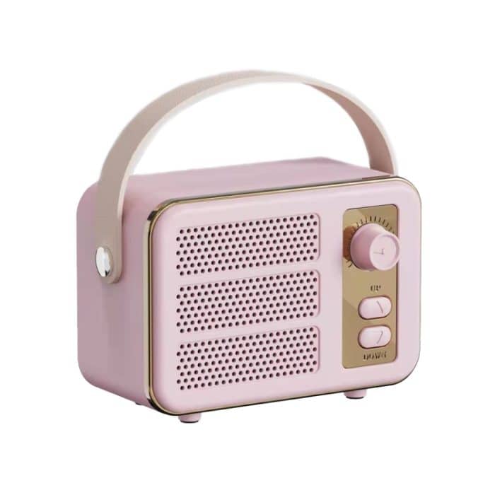 TBD0604210401.jpg Tragbarer Mini-Retro-HIFI-Level-Stereo-Sound-Handlautsprecher mit Bluetooth, Pink, White, Purple, Green – Bild 1