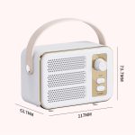 Tragbarer Mini-Retro-HIFI-Level-Stereo-Sound-Handlautsprecher mit Bluetooth, Pink, White, Purple, Green – Bild 3