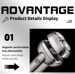 Elektrischer Rasierer für Männer, tragbar, Mini-LED-Digitalanzeige, intelligenter Rasierer – Bild 9