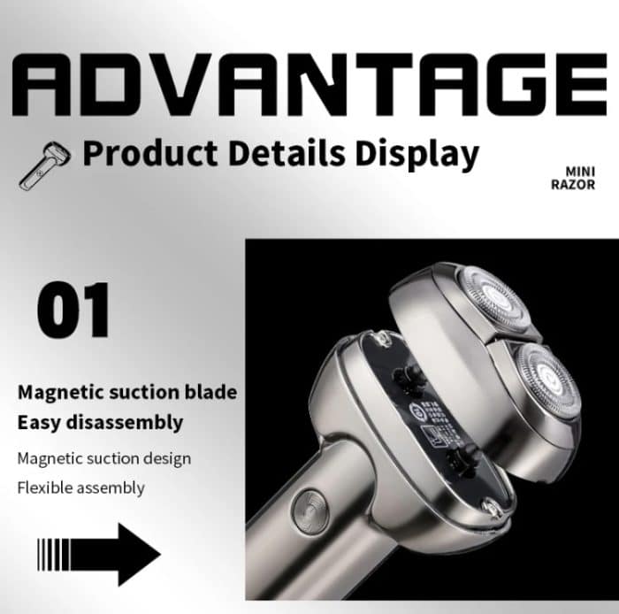 Elektrischer Rasierer für Männer, tragbar, Mini-LED-Digitalanzeige, intelligenter Rasierer – Bild 9