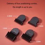 Wiederaufladbarer elektrischer Haarschneider für den Heimfriseur, Haarrasiergerät, Black, Gradient Red, Gray – Bild 5