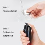 Wiederaufladbarer elektrischer Haarschneider für den Heimfriseur, Haarrasiergerät, Black, Gradient Red, Gray – Bild 8