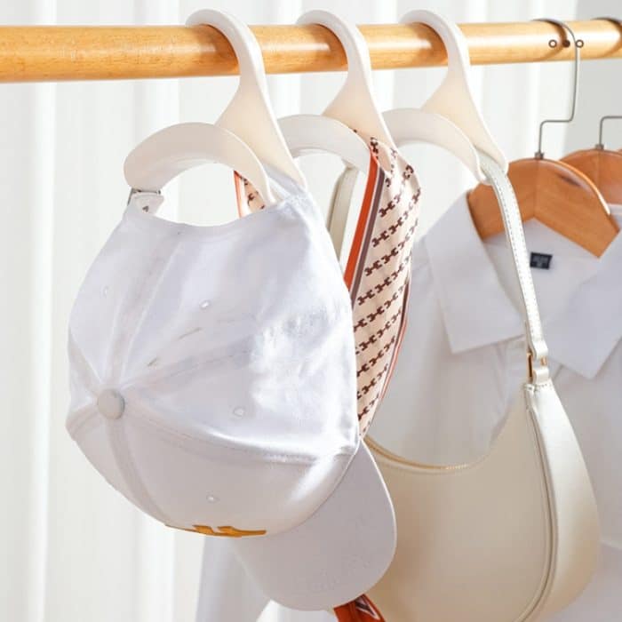 Garderobenhaken, Hut- und Schal-Aufbewahrungsregal, Tasche, verformungssicherer Bogenaufhänger – Bild 6