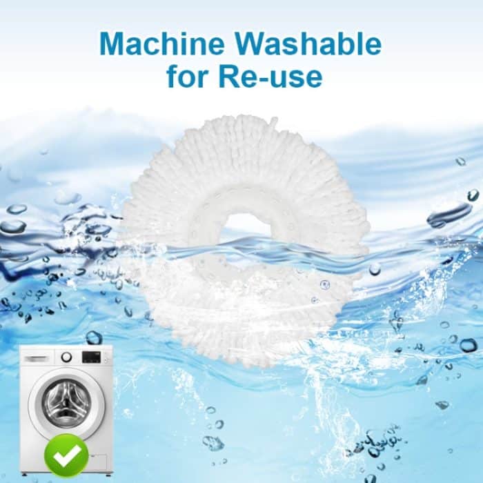 Feinfaser-Mopp-Pad für 15,8–16 cm 360 rotierende Mopp-Ersatztücher aus Baumwollgarn – Bild 4