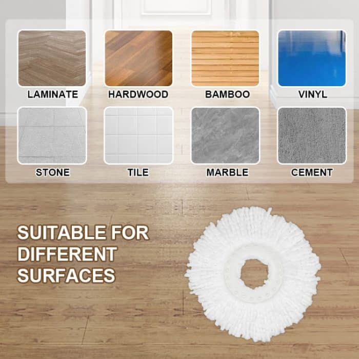 Feinfaser-Mopp-Pad für 15,8–16 cm 360 rotierende Mopp-Ersatztücher aus Baumwollgarn – Bild 7