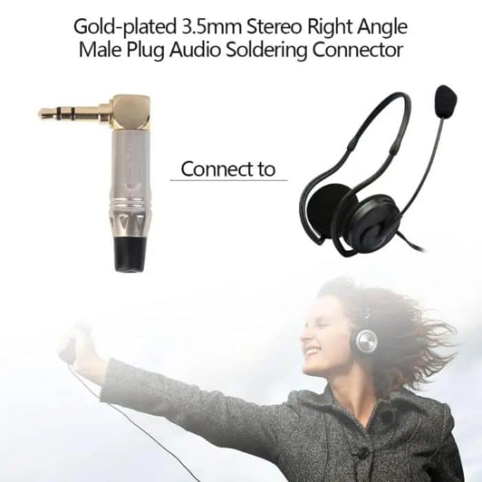 L-förmiger 90-Grad-3,5-mm-Stereo-Headset-Draht-Schweißstecker aus Zinklegierung – Bild 6