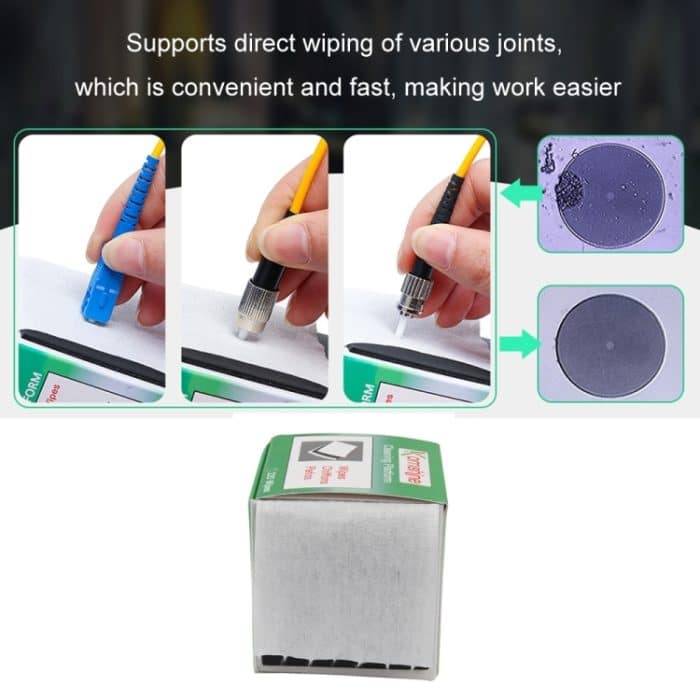 220 Blatt/Karton Komshine SC/FC/ST/LC/Bare Fiber Vlies-Reinigungspapier für optische Fasern – Bild 3