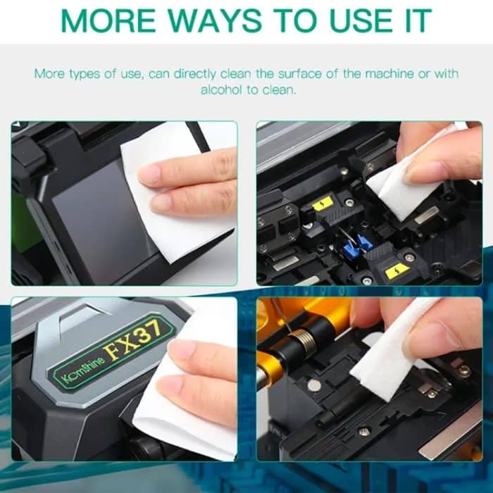 220 Blatt/Karton Komshine SC/FC/ST/LC/Bare Fiber Vlies-Reinigungspapier für optische Fasern – Bild 5