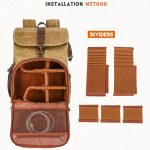 Große Kapazität SLR Digitalkamera Tasche Laptop Rucksack Canvas Aufbewahrungstasche – Bild 5