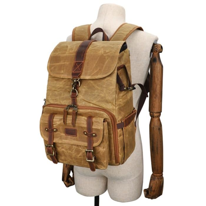 Große Kapazität SLR Digitalkamera Tasche Laptop Rucksack Canvas Aufbewahrungstasche – Bild 8