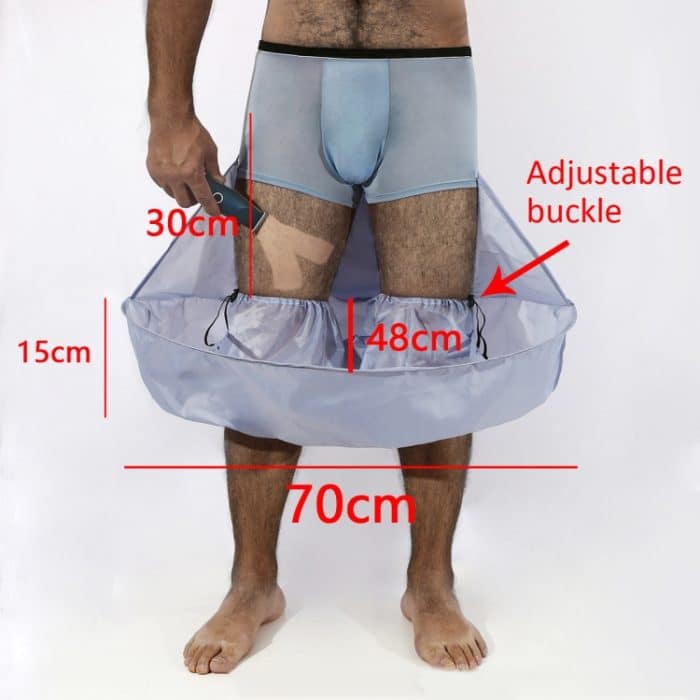 Bein-Rasierumhang, faltbares Körperhaar-Rasur-Lätzchen für Erwachsene, Leg Shaving Cape – Bild 6