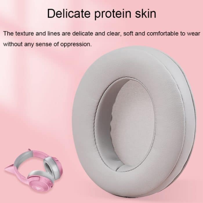 2 Stück für Razer Kraken V3 Bluetooth-Headset, Schwamm-Abdeckung, Protein-Leder-Ohrenschützer – Bild 5