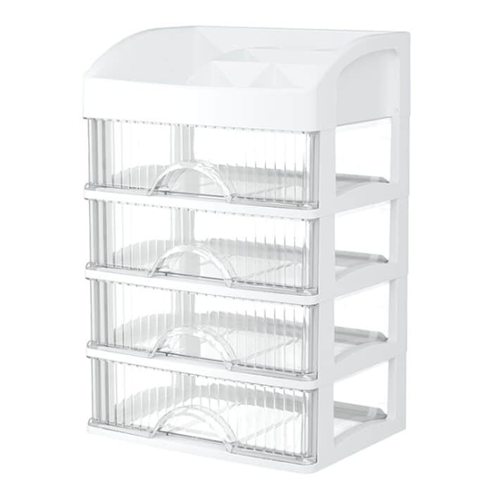 TBD0604238801.jpg Schreibtisch-Schubladen-Organizer, mehrschichtig, für Kosmetik, Schmuck, Schreibwaren, multifunktionaler Organizer, 5 Layer White Drawer (White), 5 Layer Black Drawer (White), 5 Layer Black Drawer (Pink), 4 Layer White Drawer (White)... – Bild 1