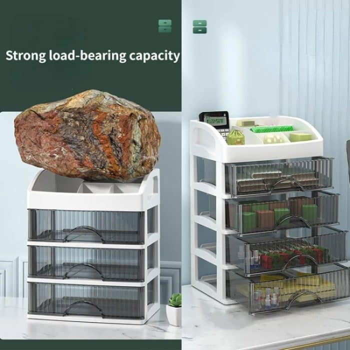 Schreibtisch-Schubladen-Organizer, mehrschichtig, für Kosmetik, Schmuck, Schreibwaren, multifunktionaler Organizer, 5 Layer White Drawer (White), 5 Layer Black Drawer (White), 5 Layer Black Drawer (Pink), 4 Layer White Drawer (White)... – Bild 6