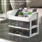 Schreibtisch-Schubladen-Organizer, mehrschichtig, für Kosmetik, Schmuck, Schreibwaren, multifunktionaler Organizer, 5 Layer White Drawer (White), 5 Layer Black Drawer (White), 5 Layer Black Drawer (Pink), 4 Layer White Drawer (White)... – Bild 7