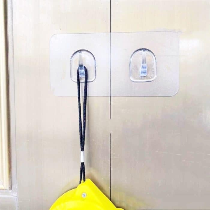 Doppelhaken für Papierhandtücher, spurloser Klebehaken aus Kunststoff – Bild 1