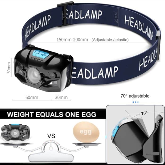 V38 USB-Lade-Induktions-heller Scheinwerfer für den Außenbereich, wasserdicht, leicht, Taschenlampe, V38 – Bild 3