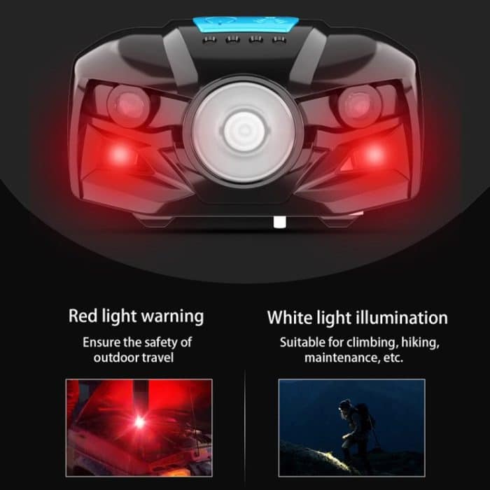 V38 USB-Lade-Induktions-heller Scheinwerfer für den Außenbereich, wasserdicht, leicht, Taschenlampe, V38 – Bild 6