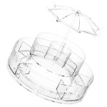 Kosmetik-Aufbewahrungsbox, großes Fassungsvermögen, rotierendes Bürstenrohr – Bild 2