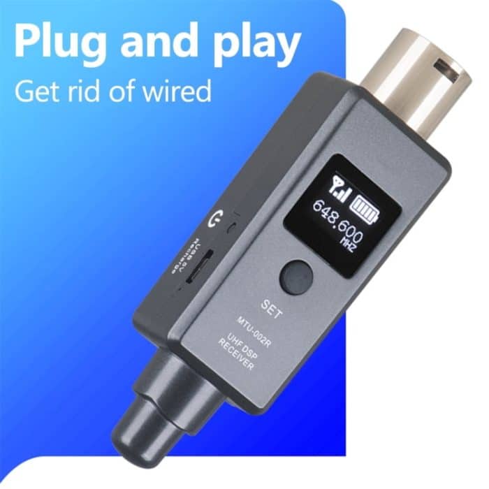 MTU-002 Mikrofon-Funksystem, UHF-DSP-Sender und -Empfänger, Mikrofon/Leitung, zwei Modi – Bild 3