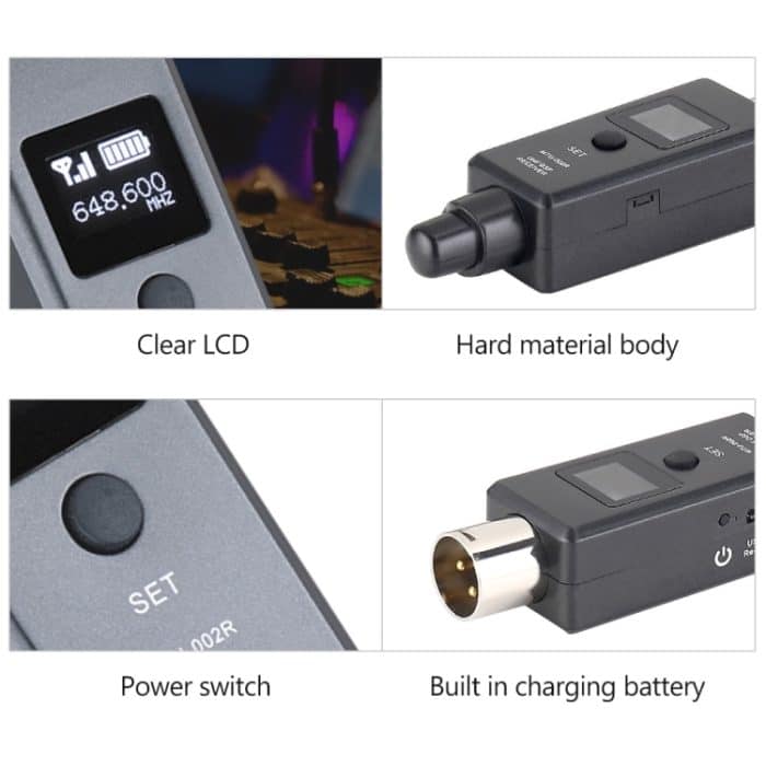 MTU-002 Mikrofon-Funksystem, UHF-DSP-Sender und -Empfänger, Mikrofon/Leitung, zwei Modi – Bild 7