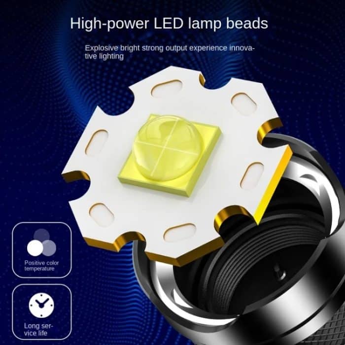 V103 P50 Outdoor-Scheinwerfer mit einziehbarem Zoom, wasserdichter Suchscheinwerfer ohne Batterie, V103 P50 Non-sensor Model, V103 P50 Sensor Model – Bild 3