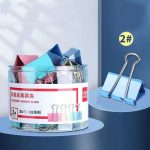 Deli 24 Stück/Box 41 mm lange Schwanz-Ticket-Clip Metall-Schwalbenschwanz-Clip, 8552ES Colorful, 8562 Black