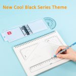 Deli 4-in-1-Lineal-Set für Studenten, Lineal-Briefpapier-Set, 79529, 9597, 9594 – Bild 4