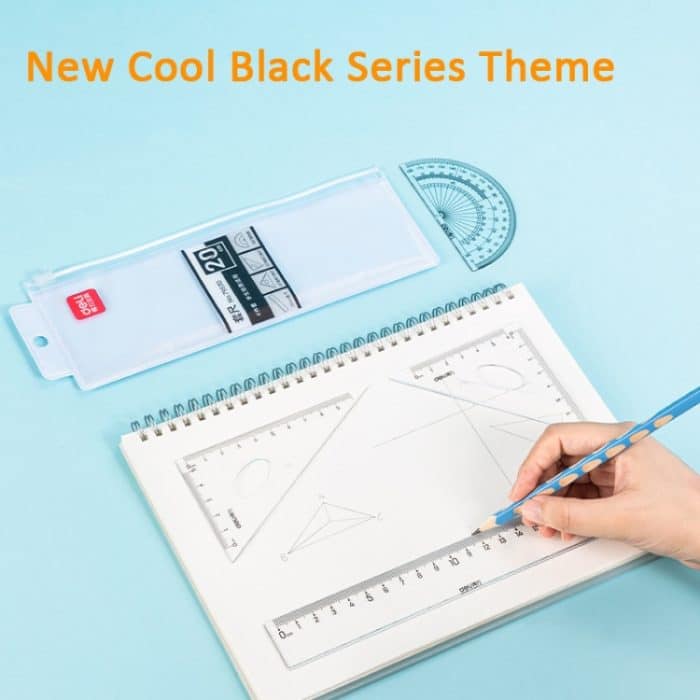 Deli 4-in-1-Lineal-Set für Studenten, Lineal-Briefpapier-Set, 79529, 9597, 9594 – Bild 4