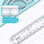 Deli 4-in-1-Lineal-Set für Studenten, Lineal-Briefpapier-Set, 79529, 9597, 9594 – Bild 6