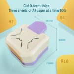 3-in-1-Eckenschneider, Mehrwinkel-Eckenschneider, Fasenprägegerät, Flat Corner (Pink), Beauty Corner (Purple), Round Corner (Green), Round Corner (Blue) – Bild 3