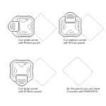 3-in-1-Eckenschneider, Mehrwinkel-Eckenschneider, Fasenprägegerät, Flat Corner (Pink), Beauty Corner (Purple), Round Corner (Green), Round Corner (Blue) – Bild 6