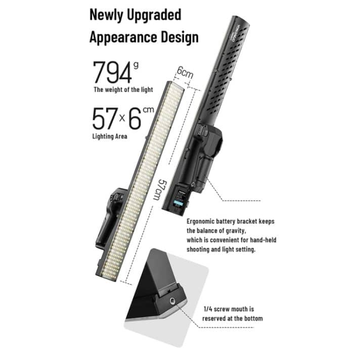 YONGNUO YN360IV 480 LEDs RGB APP-gesteuertes Fotografie-Fülllicht, Standard, Standard+Adapter, Standard+NP-F970, Standard+NP-F750, Standard+Adapter+NP-F970, Standard+Adapter+NP-F750 – Bild 3