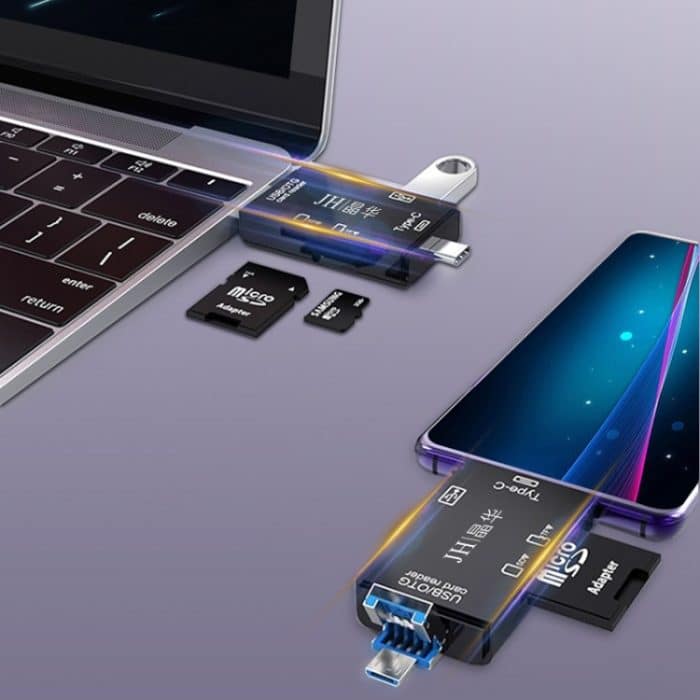 JINGHUA USB2.0 Multifunktions-Kartenleser SD/TF Dual Card Slot Handy Computer Kartenleser – Bild 9