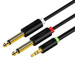 JINGHUA 3,5-mm-auf-Dual-6,5-mm-Audiokabel 1-in-2-Zweikanal-Mixer-Verstärker-Audiokabel, 0.5m, 1.5m, 3m, 5m, 10m