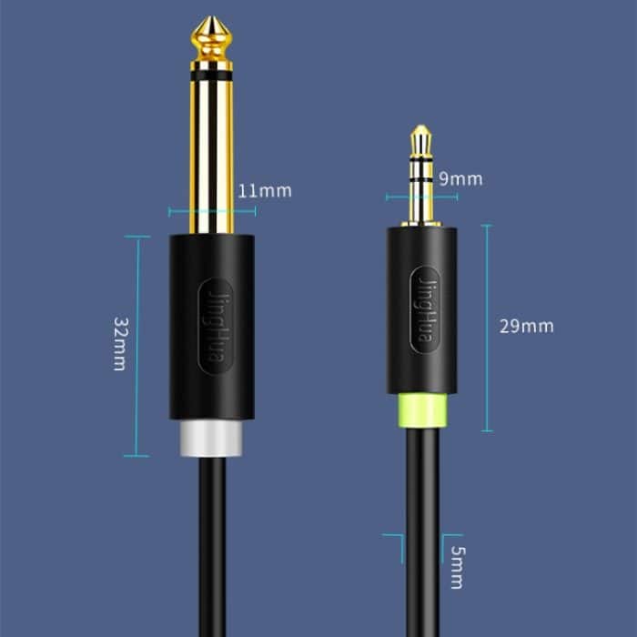 JINGHUA 3,5-mm-auf-Dual-6,5-mm-Audiokabel 1-in-2-Zweikanal-Mixer-Verstärker-Audiokabel, 0.5m, 1.5m, 3m, 5m, 10m – Bild 2