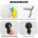 Wandhaken mit starkem Saugnapf, stanzfrei, drehbar, Mehrzweckhaken – Bild 8