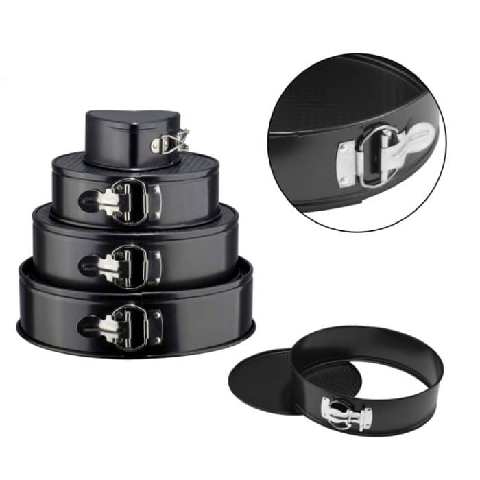 4 in 1 4 Zoll / 7 Zoll / 9 Zoll / 10 Zoll 1 Herz und 3 runde Backformen Kuchenformen Backformen, 4 In 1 – Bild 2