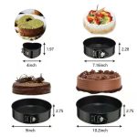 4 in 1 4 Zoll / 7 Zoll / 9 Zoll / 10 Zoll 1 Herz und 3 runde Backformen Kuchenformen Backformen, 4 In 1 – Bild 3