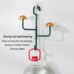 Pilz-Kleiderständer, drehbar, ohne Stanzen, ohne Spuren, Haken, für Zuhause, multifunktionales Aufbewahrungsregal für Schals und Taschen – Bild 5