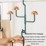 Pilz-Kleiderständer, drehbar, ohne Stanzen, ohne Spuren, Haken, für Zuhause, multifunktionales Aufbewahrungsregal für Schals und Taschen – Bild 6