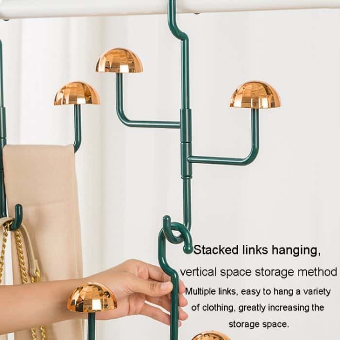 Pilz-Kleiderständer, drehbar, ohne Stanzen, ohne Spuren, Haken, für Zuhause, multifunktionales Aufbewahrungsregal für Schals und Taschen – Bild 6