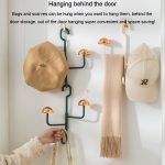 Pilz-Kleiderständer, drehbar, ohne Stanzen, ohne Spuren, Haken, für Zuhause, multifunktionales Aufbewahrungsregal für Schals und Taschen – Bild 7