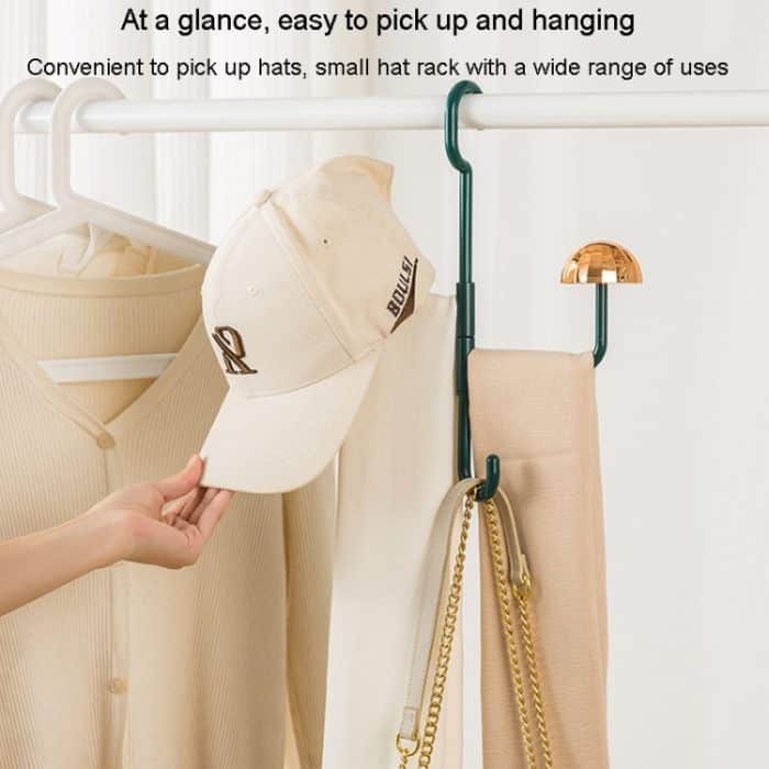 Pilz-Kleiderständer, drehbar, ohne Stanzen, ohne Spuren, Haken, für Zuhause, multifunktionales Aufbewahrungsregal für Schals und Taschen – Bild 8