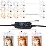 Selfie-Ringlicht mit Handyhalter, 360 drehbare flexible Arme für Live-Stream, 4 Inch, 6 Inch, 8 Inch – Bild 6