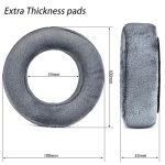 1 Paar für Beyerdynamic DT700 Prox DT900 Prox Kopfhörerabdeckungen, Gray Thick Flannel, Gray Original Thick Flannel, Titanium Color Football Net, Head Beam – Bild 2